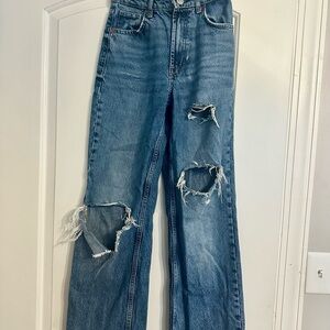 Zara wide leg jeans size 0